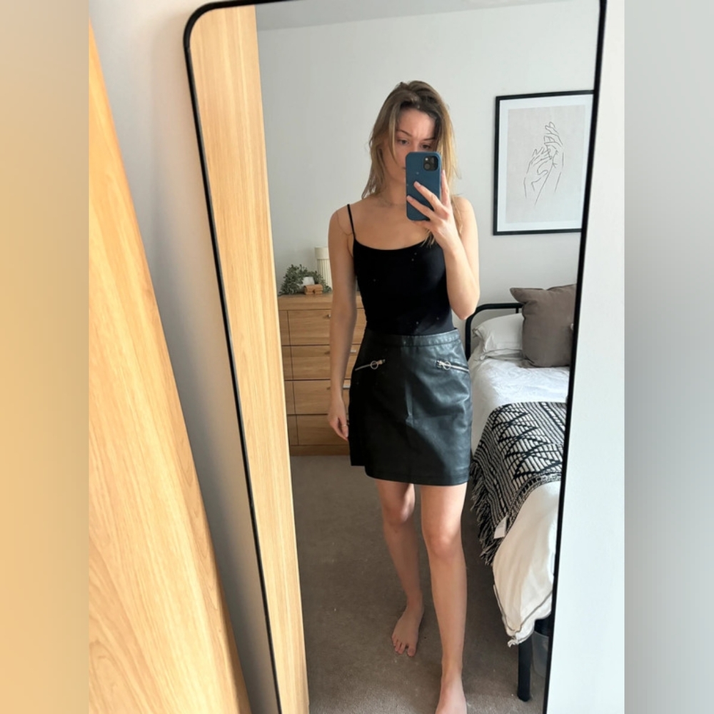 PRIMARK Black Leather Skirt